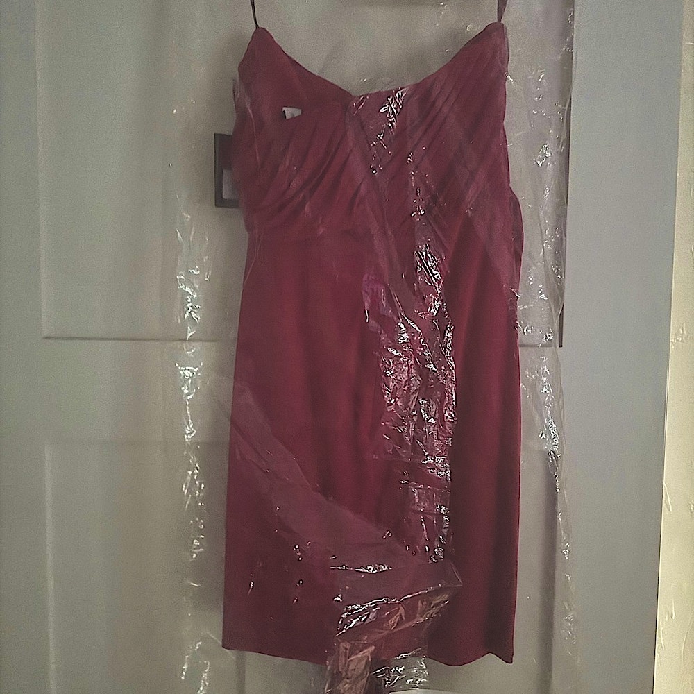 Mac Duggal Vibrant Hot Pink Strapless Dress - Picture 4 of 7